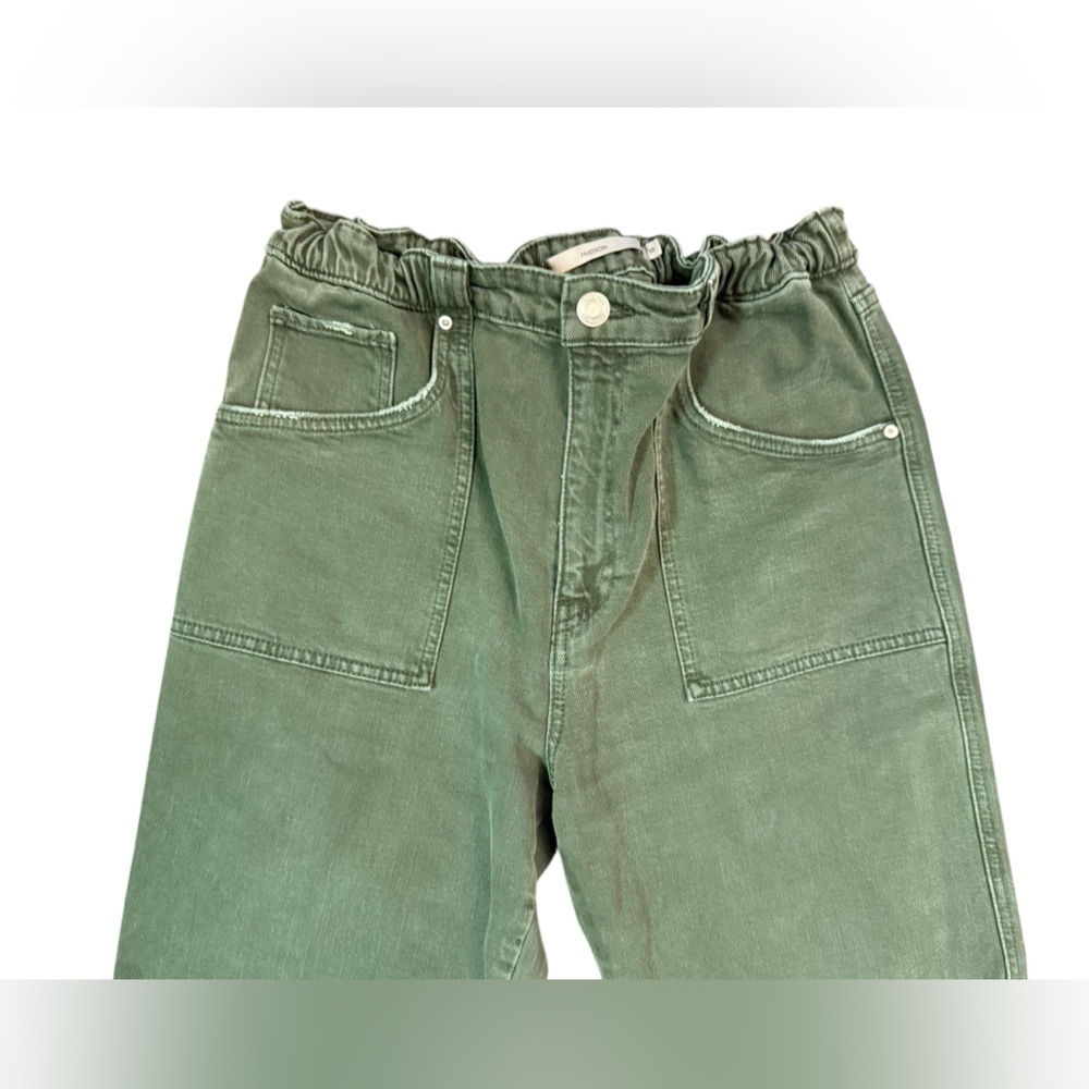 Hudson Jeans Remi High-Rise Straight Ankle W/Elastic Waist Rifle Green Size 30 - Picture 7 of 12